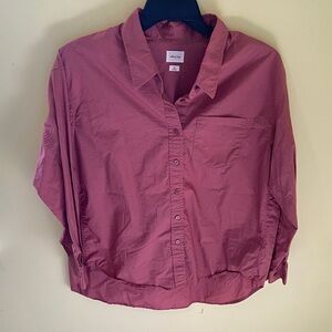 Wilfred Relaxed Button-Down Shirt in Dusty Rose
